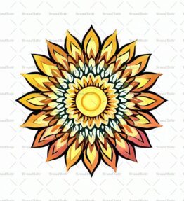 Abstrakte Sonnenblumenmandala